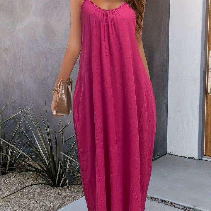 Seravine | Women’s Maxi Dress with spaghetti straps and relaxed appeal