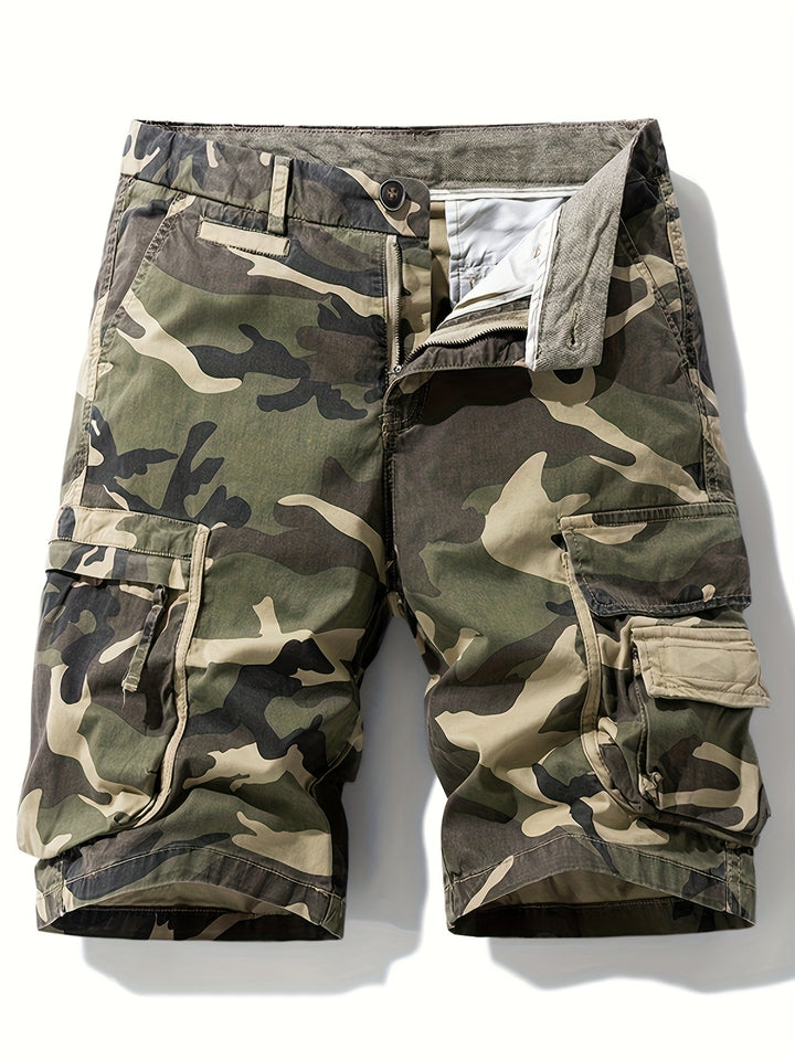 Varkon | Men’s Cargo Shorts featuring camo motif