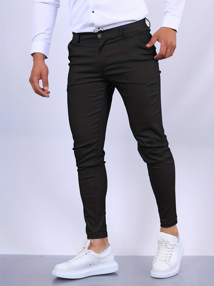 Elvaro | Men’s Business Trousers with Slim Fit and Clean Finish