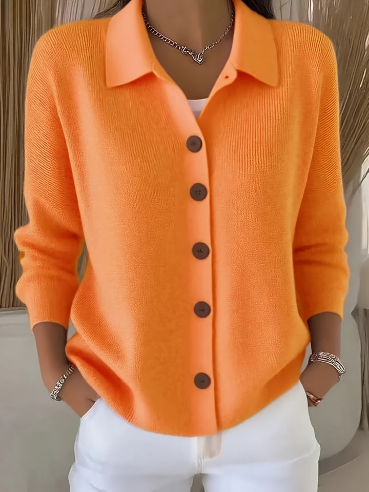 Elyndra | Women’s Closure-Front Top with tailored collar edge