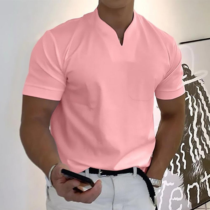 Riven | Men’s Short Sleeve Shirt with band collar