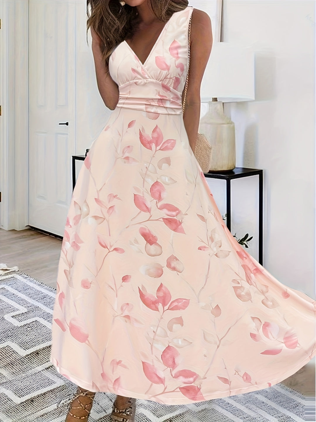 Liorenne | Women’s Maxi Dress with wrap neckline and flowing soft profile
