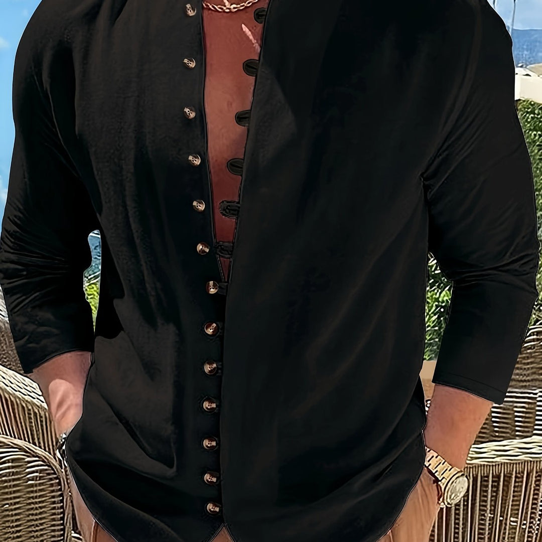 Torvain | Men’s Shirt featuring Statement Button Detail