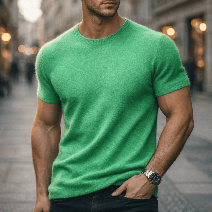 Marcos | Men’s Short Sleeve Top featuring a Streamlined neck shape