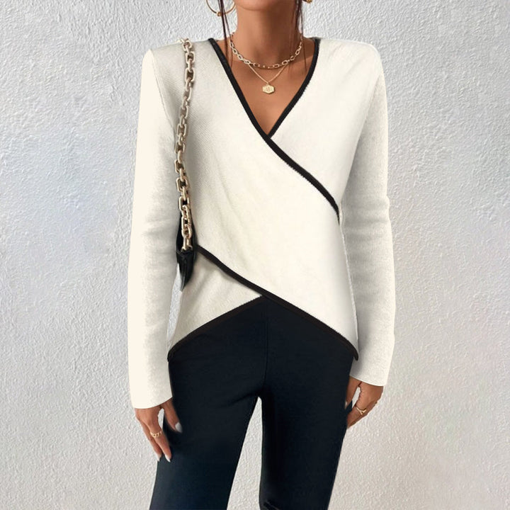 Seren | Women’s Wrap Top featuring Contrast Trim