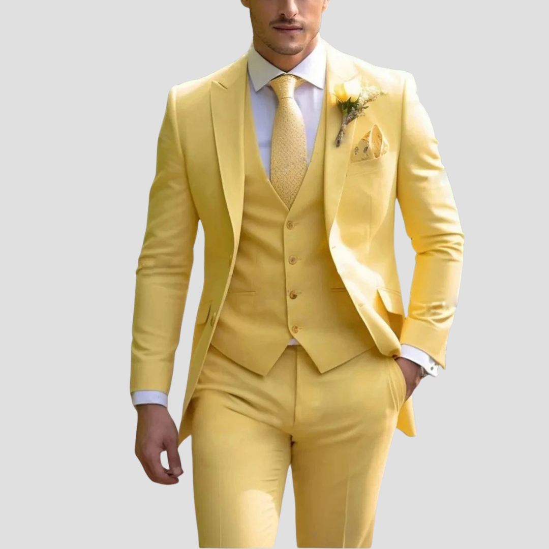 Lorvian | Men’s Three-Piece Suit with tailored fit and refined formal identity