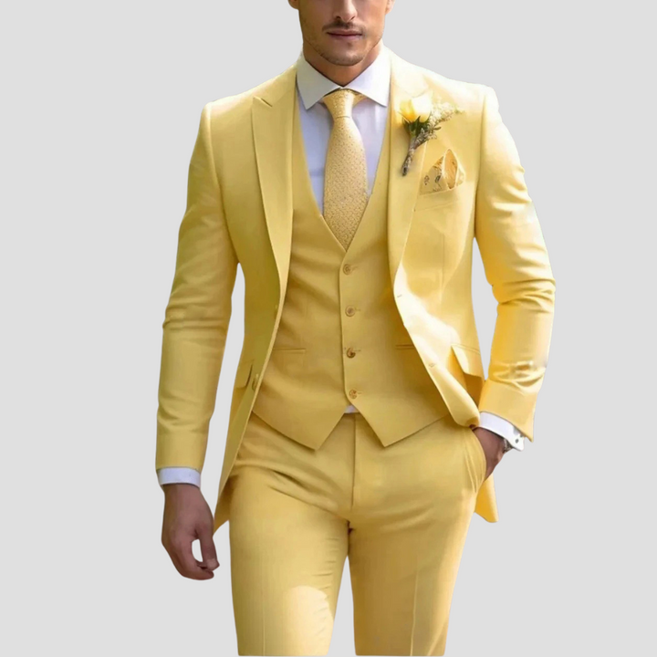 Lorvian | Men’s Three-Piece Suit with tailored fit and refined formal identity