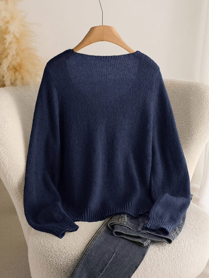 Solvienne | Women’s Jumper with floral elements and laid-back form