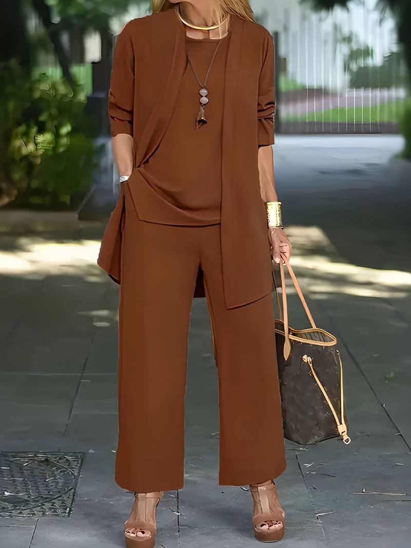 Roxanne | Women’s Three-Piece Set for Neat Casual Appearance