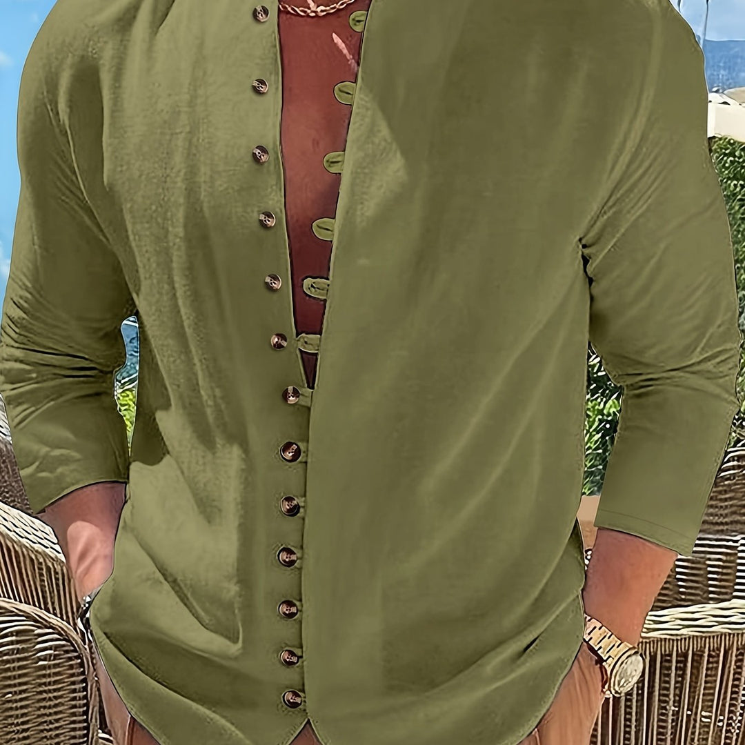 Torvain | Men’s Shirt featuring Statement Button Detail