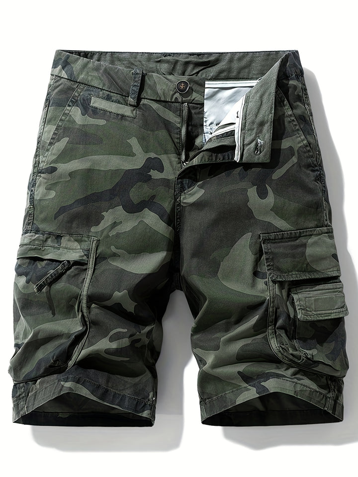 Varkon | Men’s Cargo Shorts featuring camo motif