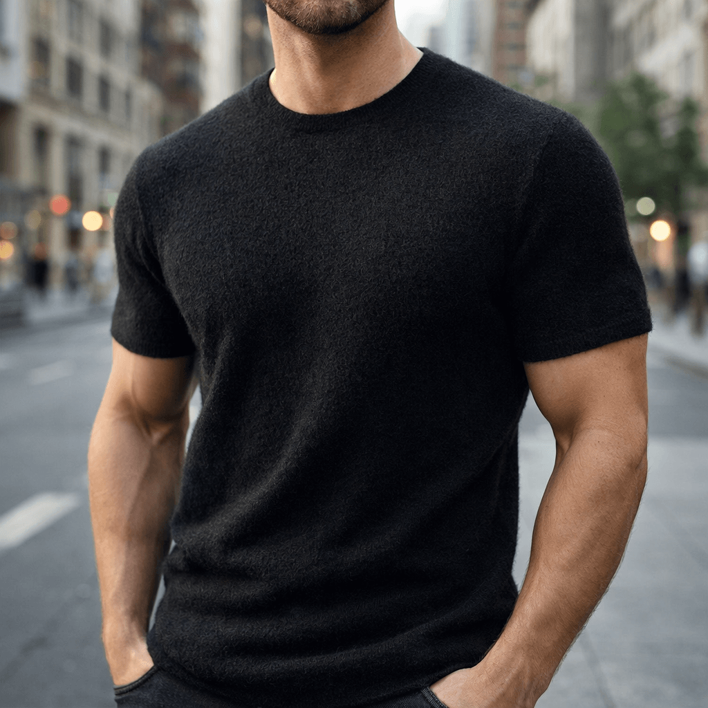 Marcos | Men’s Short Sleeve Top featuring a Streamlined neck shape