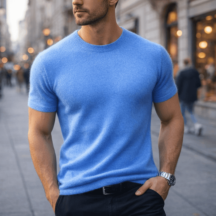 Marcos | Men’s Short Sleeve Top featuring a Streamlined neck shape
