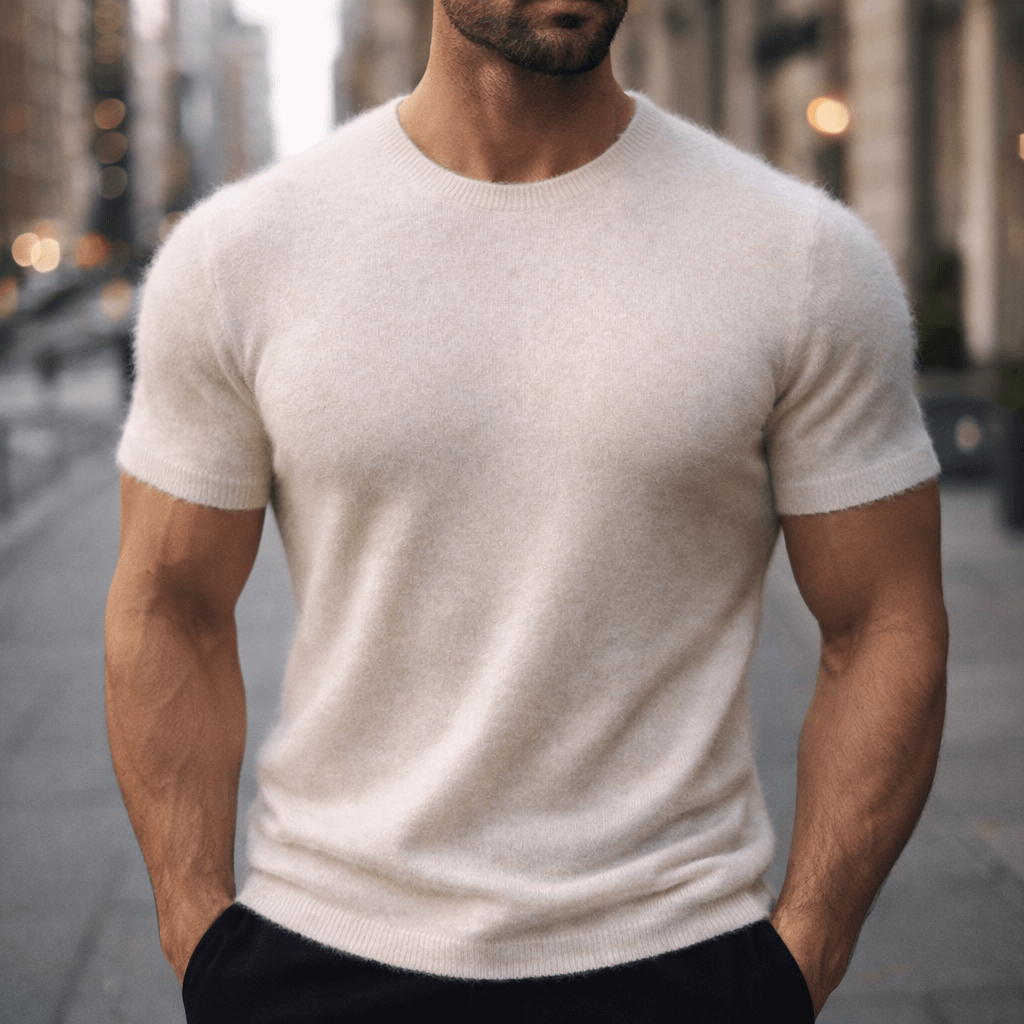 Marcos | Men’s Short Sleeve Top featuring a Streamlined neck shape
