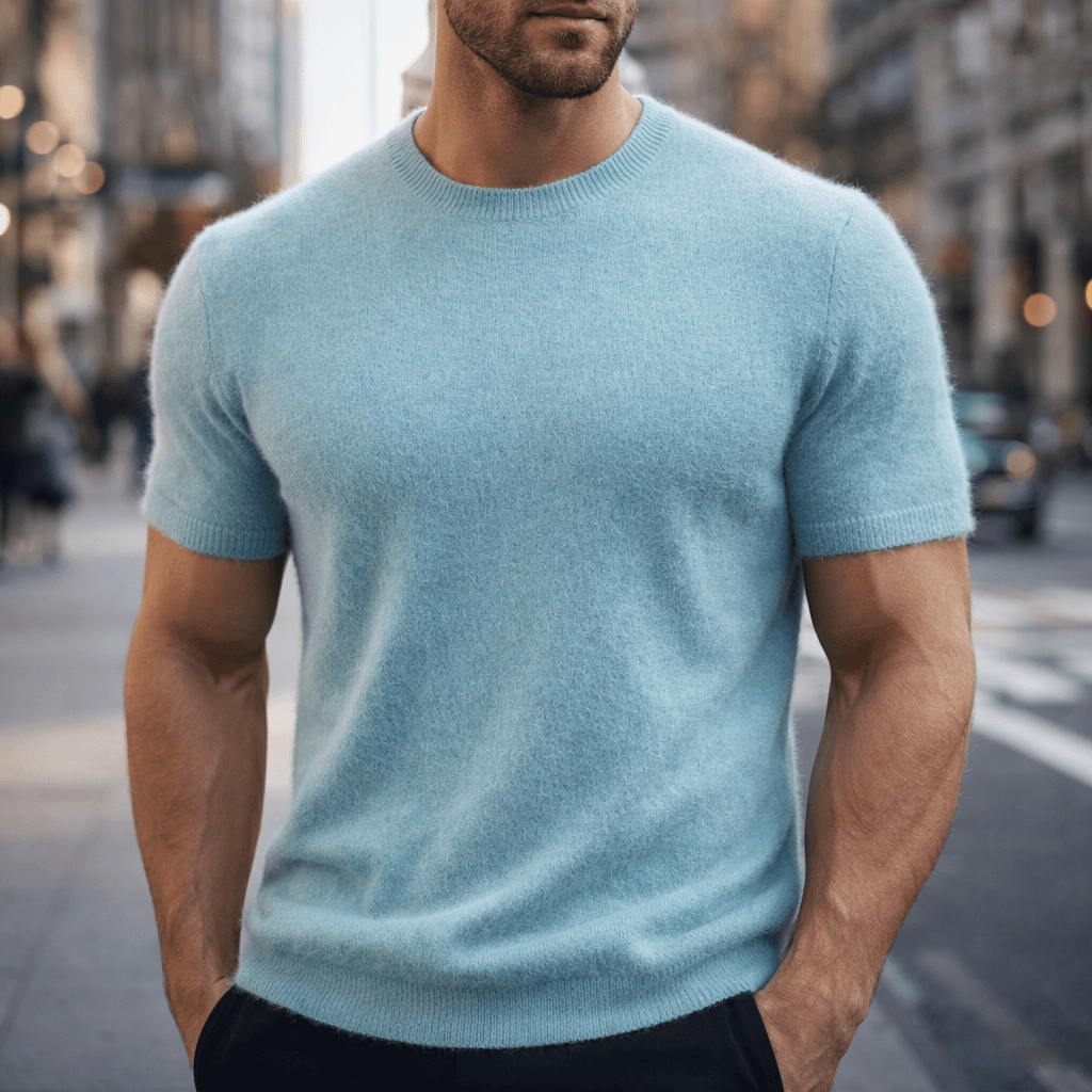 Marcos | Men’s Short Sleeve Top featuring a Streamlined neck shape