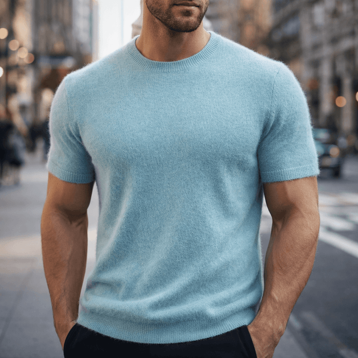 Marcos | Men’s Short Sleeve Top featuring a Streamlined neck shape