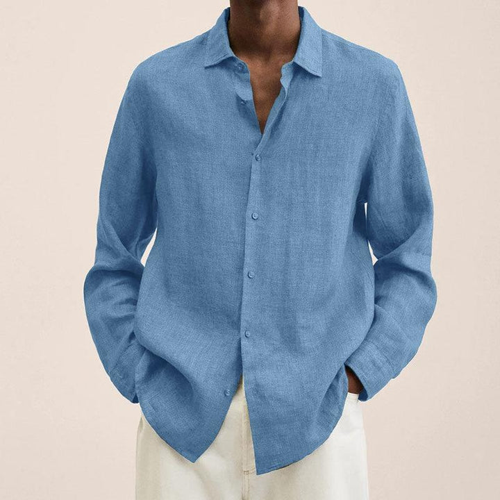 Noah | Men’s Long Sleeve Shirt with Button Front and Relaxed Fit