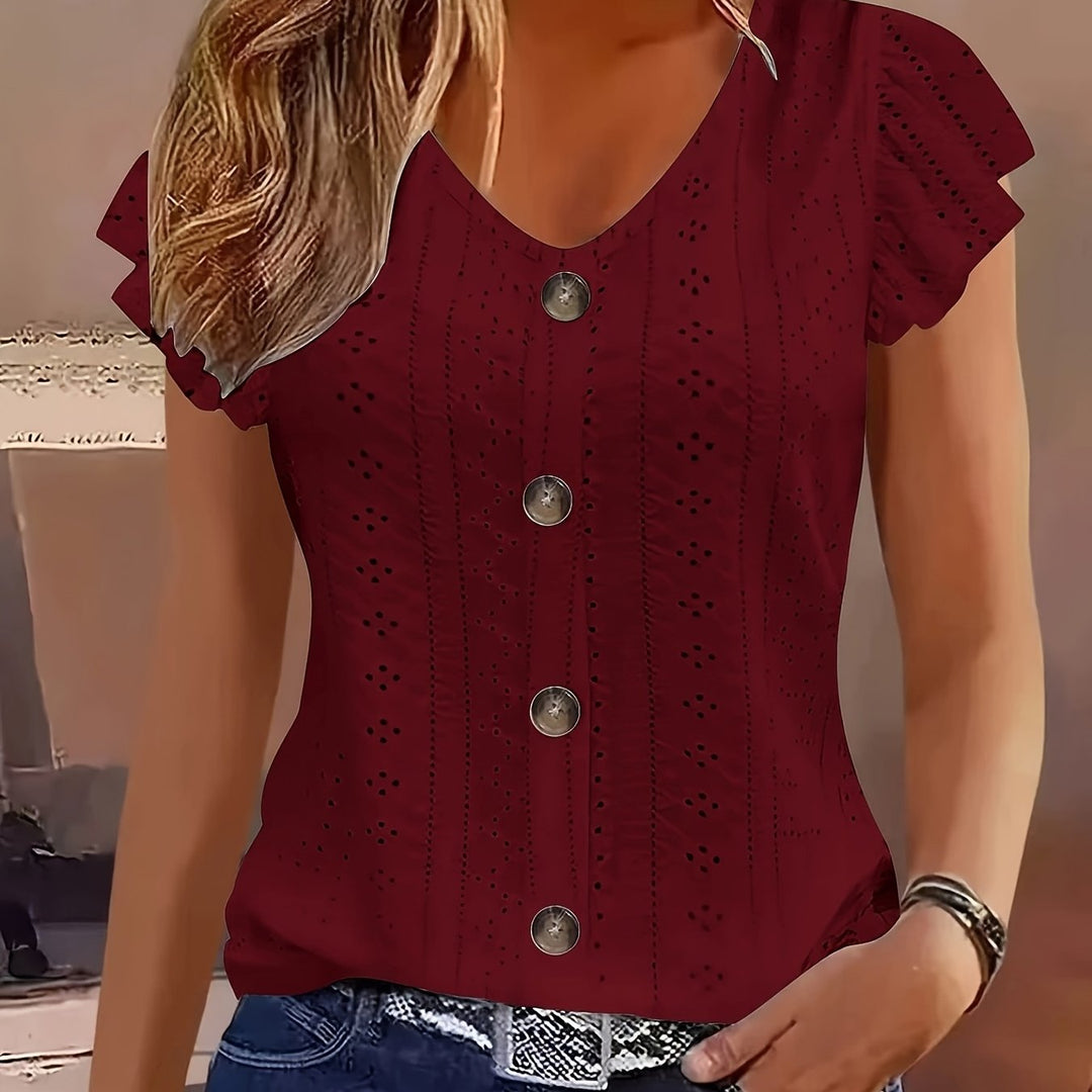 Livia | Women’s Blouse featuring Flutter Sleeves