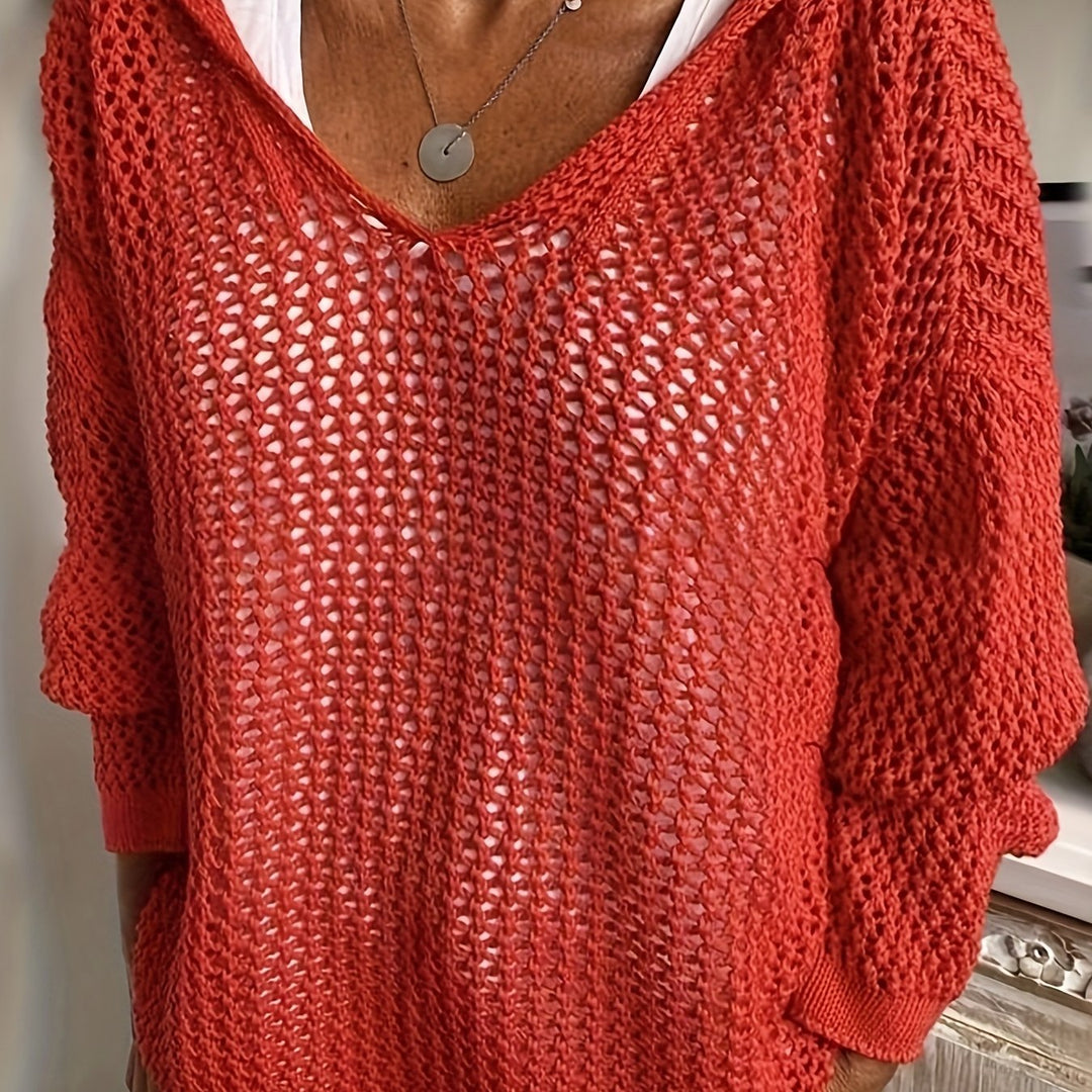 Javeline | Women’s Top featuring Openwork Refined Accent