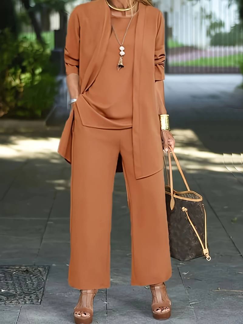 Roxanne | Women’s Three-Piece Set for Neat Casual Appearance