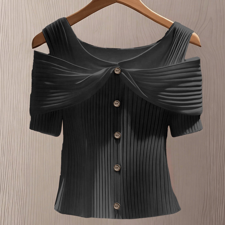 Harriet | Women’s Off-Shoulder Top with Draped Front Detail