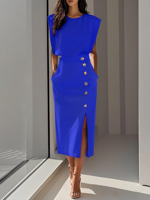 Celeste | Women’s Midi Dress in a Structured Look