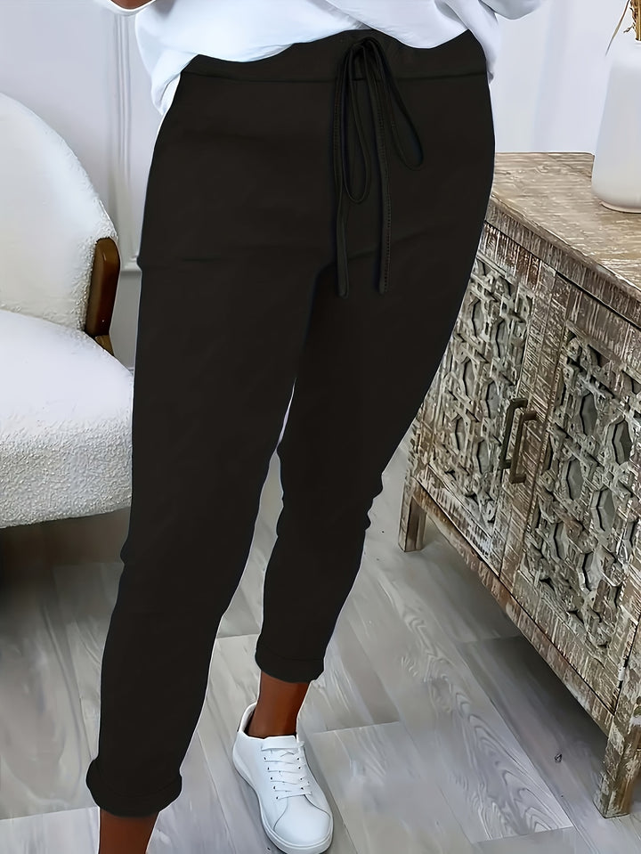 Larevia | Women’s Tapered Trousers with drawstring waist and light-structure build