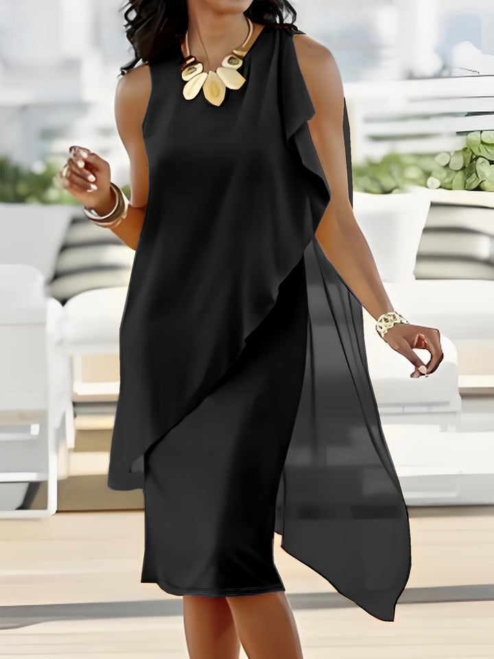 Nerissa | Women’s Dress featuring a Layered Side Drape