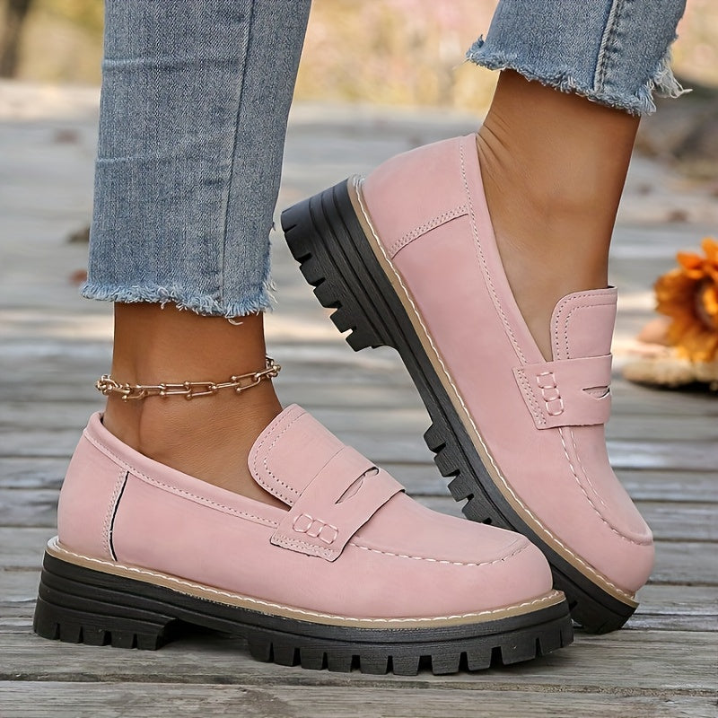 Torvique | Women’s Chunky Sole Loafers designed for simple visual appeal