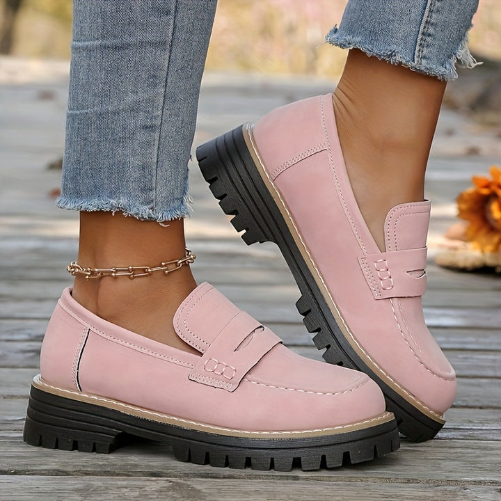 Torvique | Women’s Chunky Sole Loafers designed for simple visual appeal