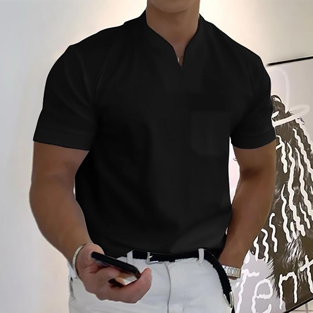 Riven | Men’s Short Sleeve Shirt with band collar