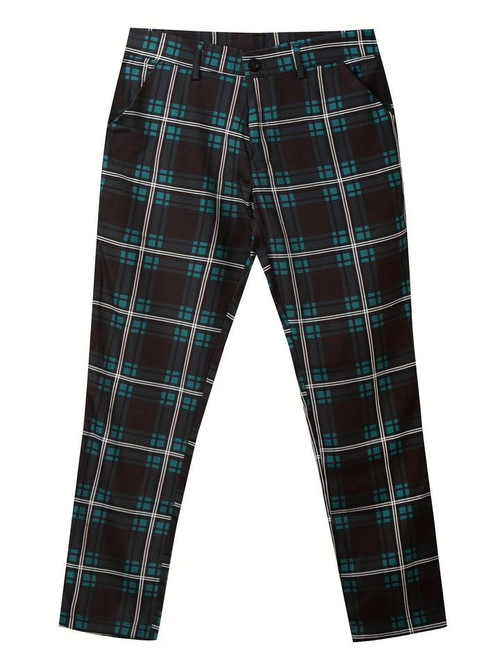 Kelvorn | Men’s Checked Trousers with tapered fit and modern frame
