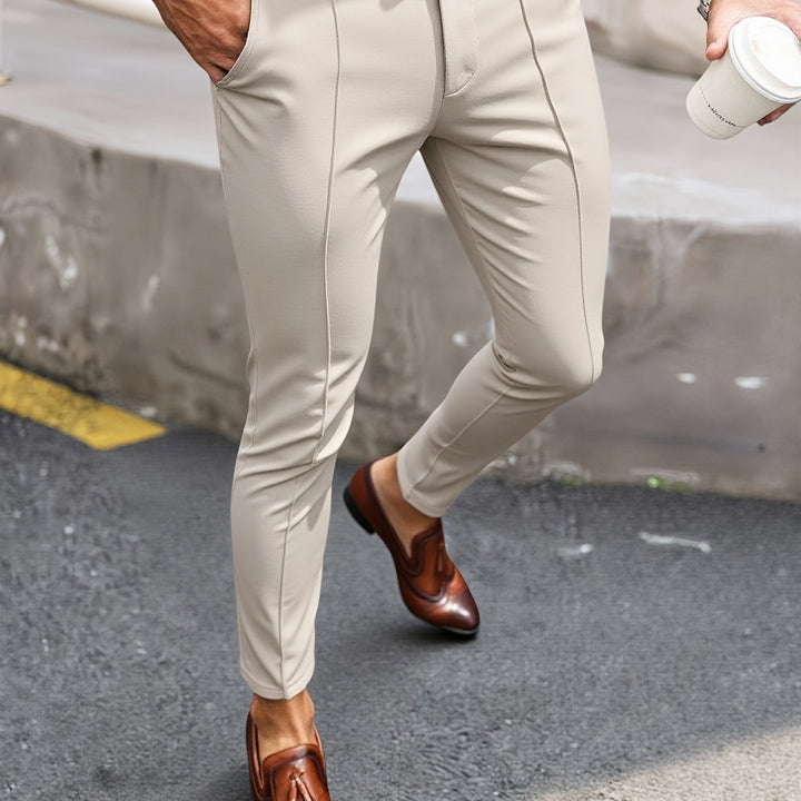 Rovelin | Men’s Tapered Trousers with sleek fit and clean treatment