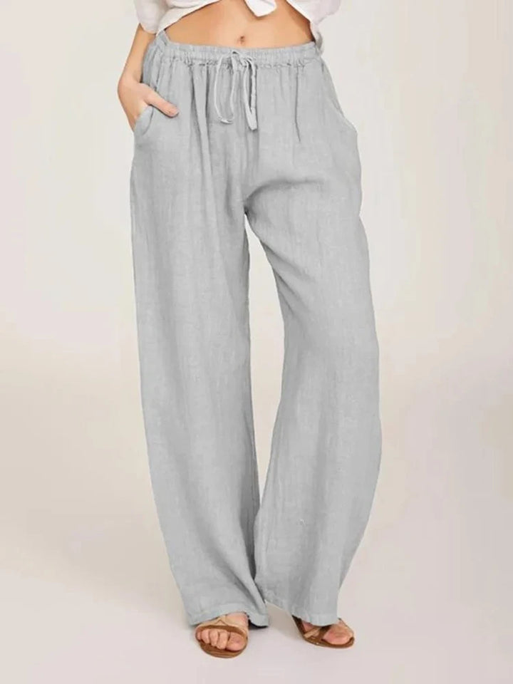 Alazne | Women’s Wide-Leg Trousers with an Adjustable Waist