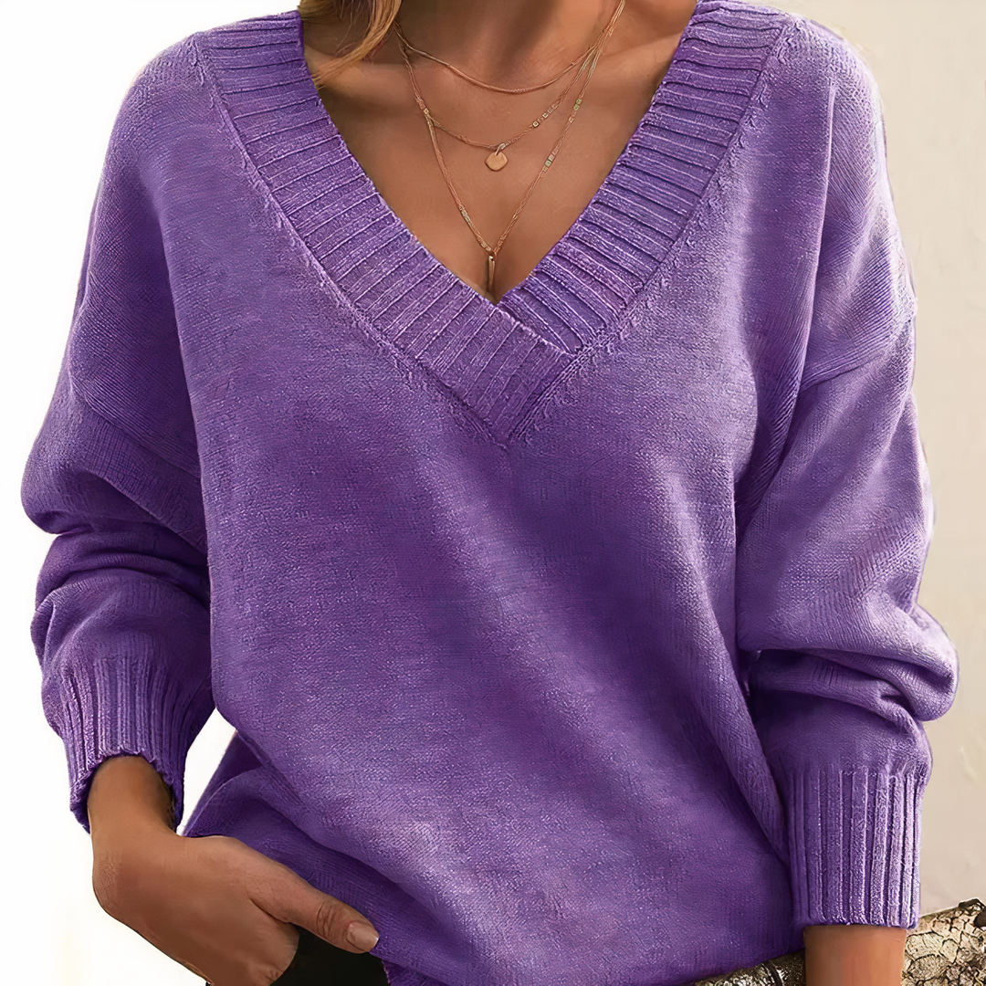 Averelle | Women’s V-Neck Blouse with relaxed flow with a soft edge