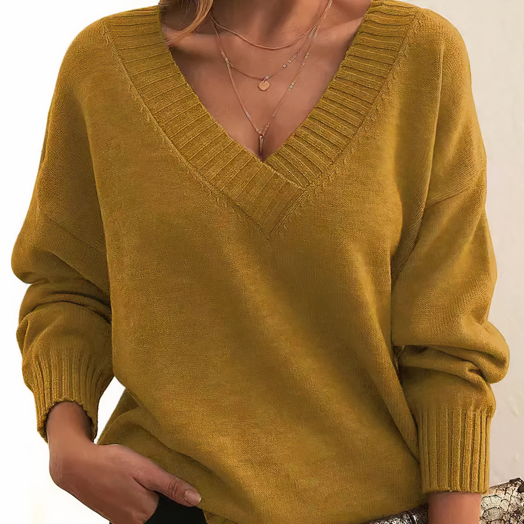 Averelle | Women’s V-Neck Blouse with relaxed flow with a soft edge