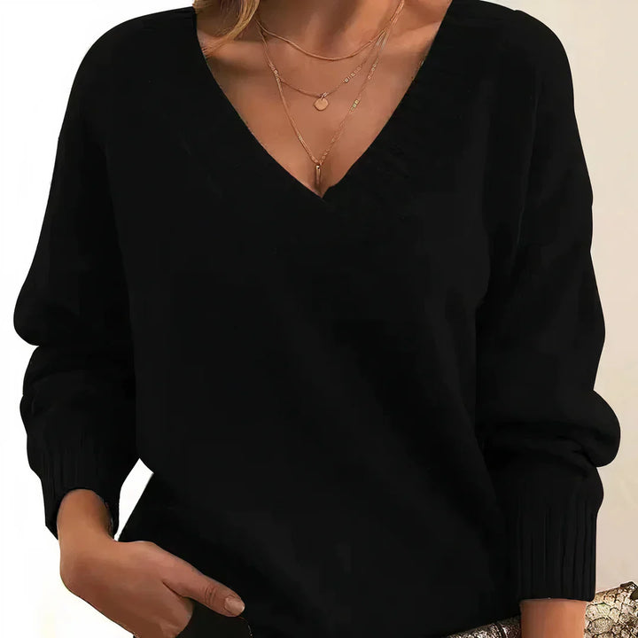 Averelle | Women’s V-Neck Blouse with relaxed flow with a soft edge