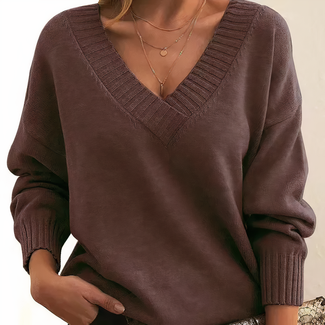 Averelle | Women’s V-Neck Blouse with relaxed flow with a soft edge