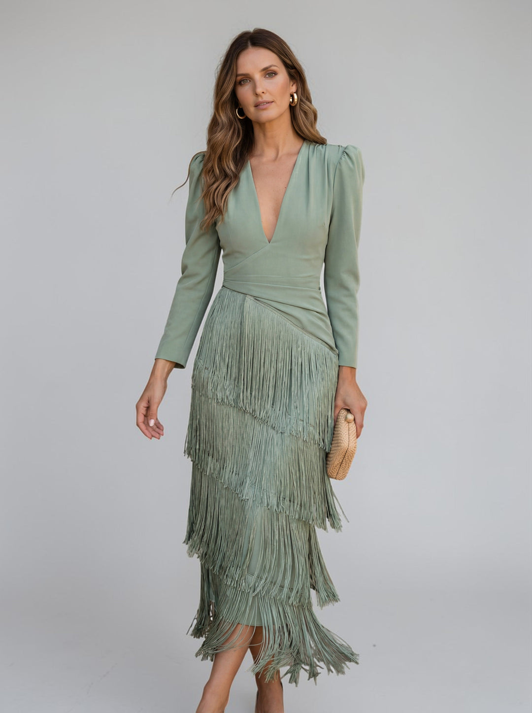 Mariselle | Women’s Fringe Midi Dress for Formal Occasion Look