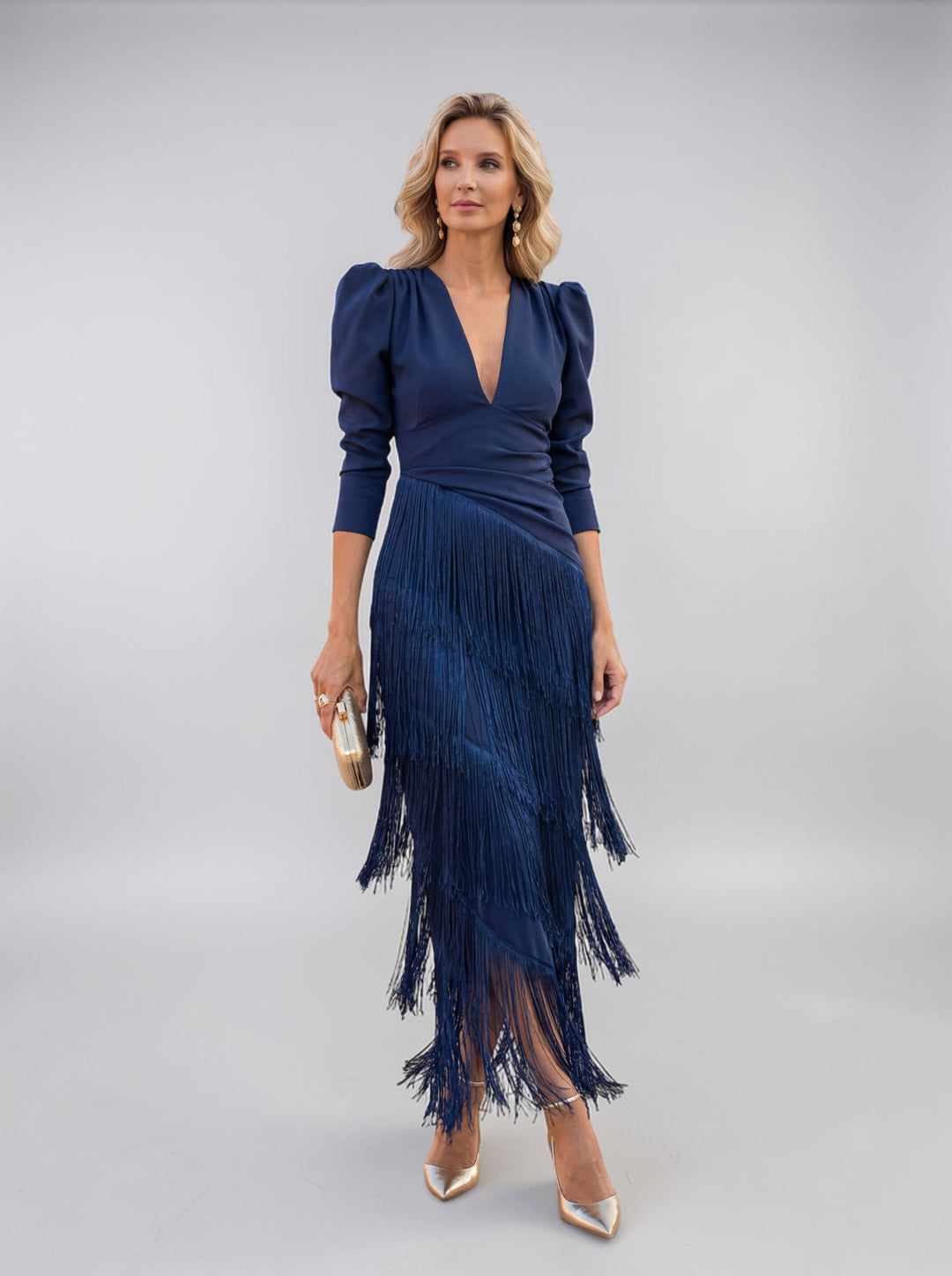 Mariselle | Women’s Fringe Midi Dress for Formal Occasion Look