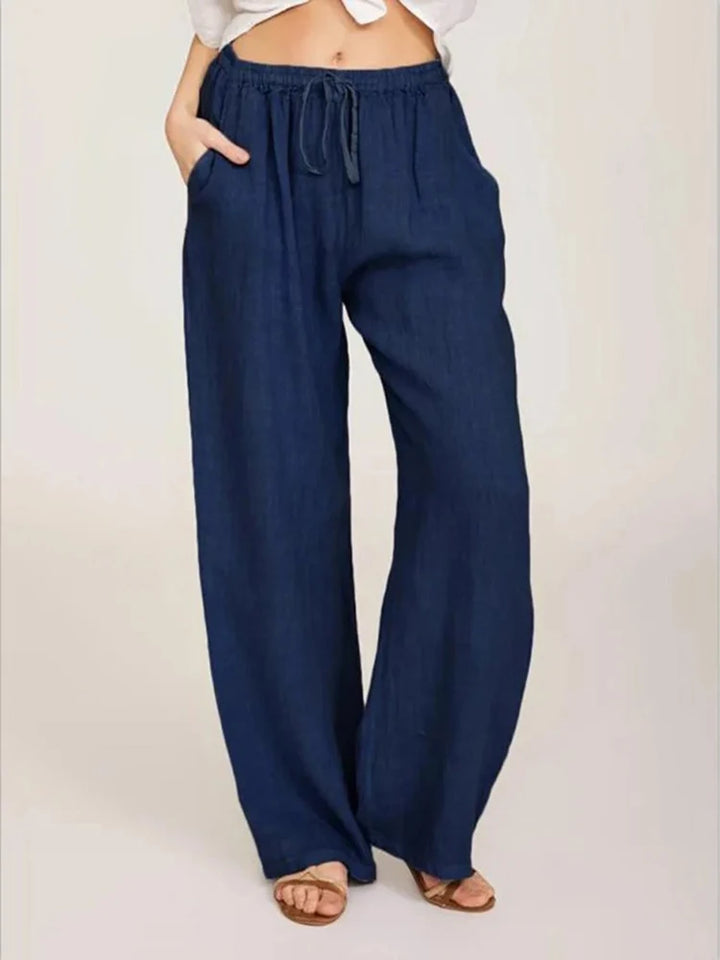 Alazne | Women’s Wide-Leg Trousers with an Adjustable Waist