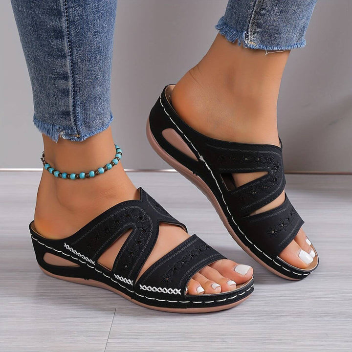 Imani | Women’s Slide Sandals featuring Cut-Out Straps