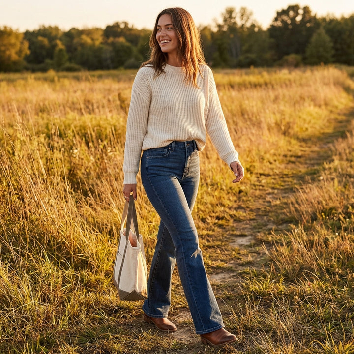 Aria | Women's High Waisted Flared Jeans