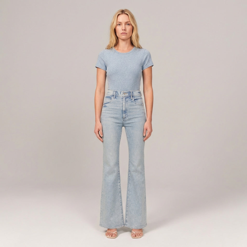 Aria | Women's High Waisted Flared Jeans