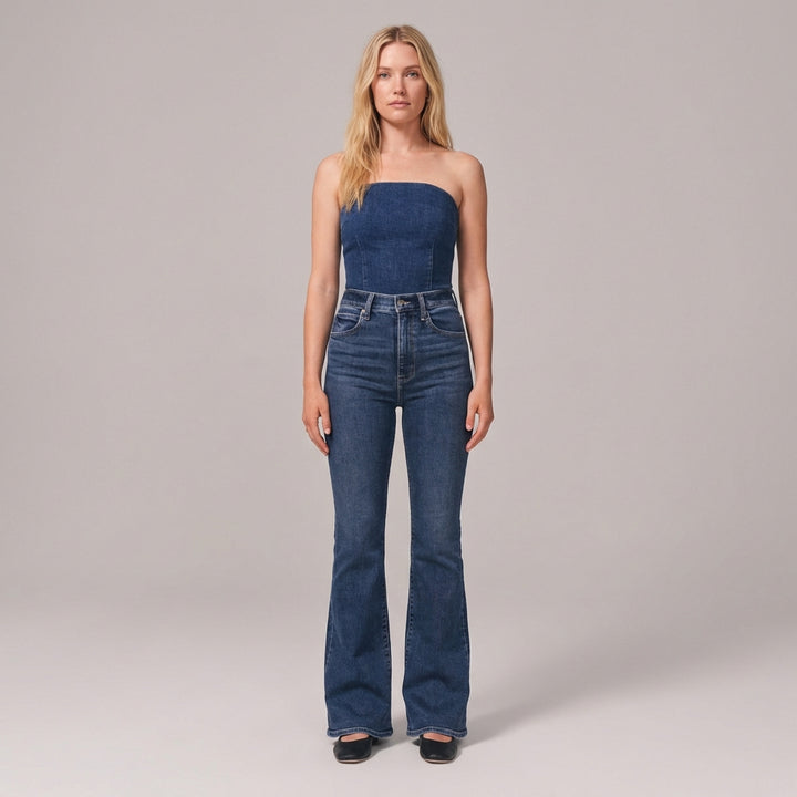 Aria | Women's High Waisted Flared Jeans