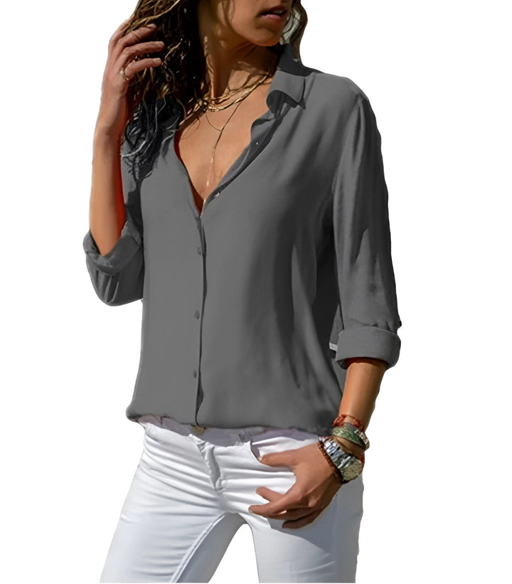 Savina | Women’s Shirt featuring a Clean Fastening Feature