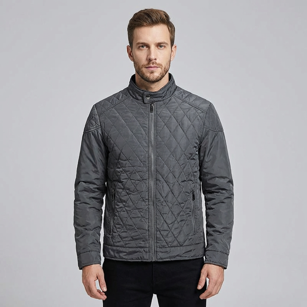 Caleb | Men's Quilted Jacket With Zip Closure