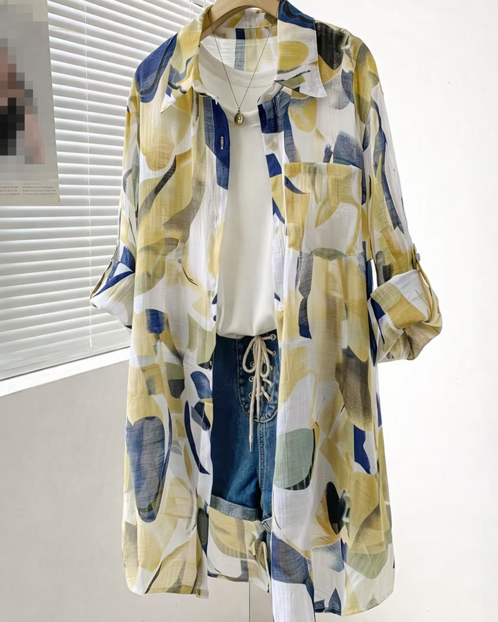 Serelune | Women’s Printed Shirt with laid-back layering versatility
