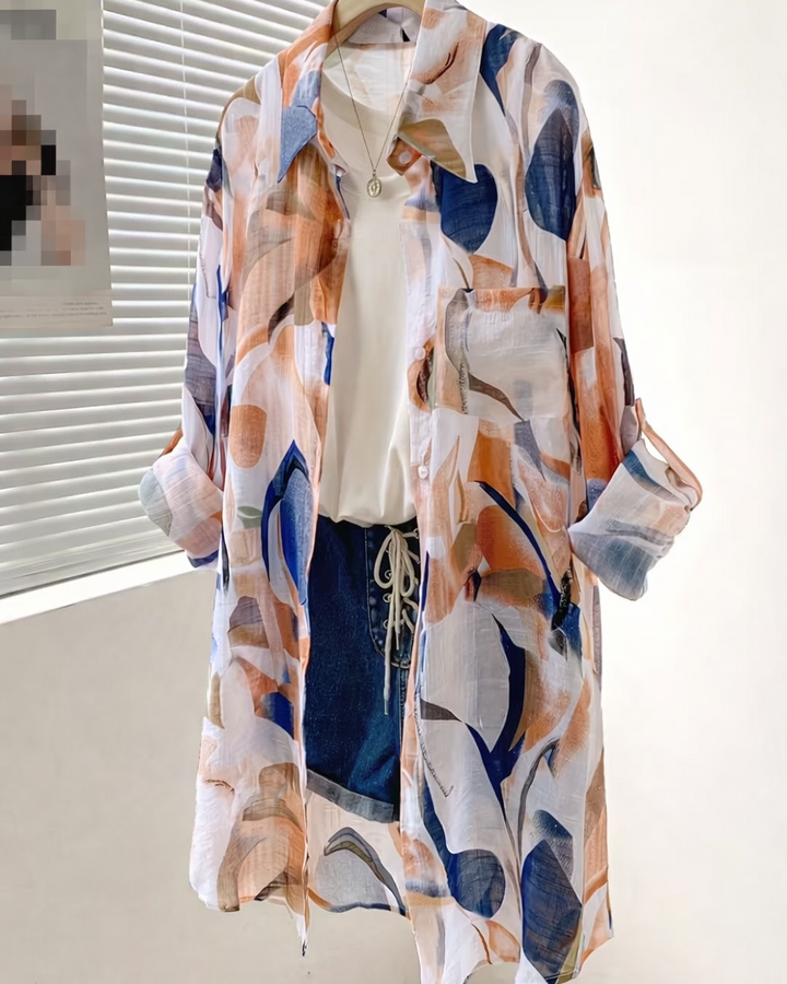 Serelune | Women’s Printed Shirt with laid-back layering versatility