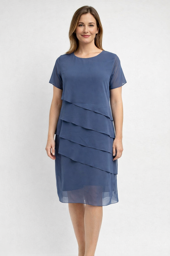 Marena | Women’s Layered Midi Dress for Elegant Occasions